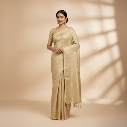 Beige fabric with decorative elements on a white background