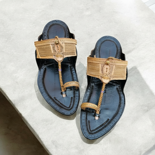 Karagiri  Desi Dark | Men | Leather Kolhapuri Chappal