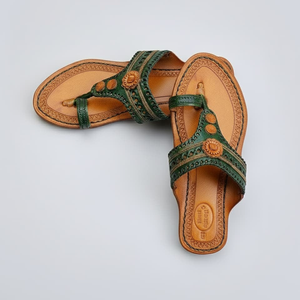 Karagiri  Vaan | Women | Leather Kolhapuri Chappal