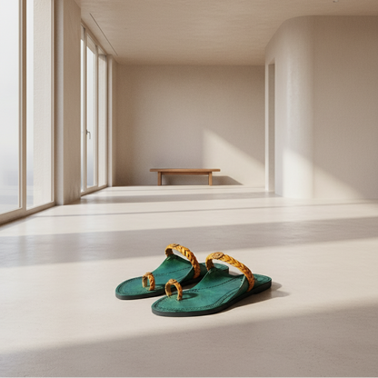 Karagiri Liva | Women | Leather Kolhapuri Chappal