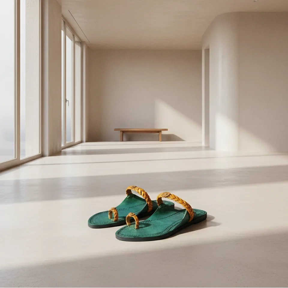 Karagiri Tej Men + Karagiri Liva Women | Leather Kolhapuri Chappal