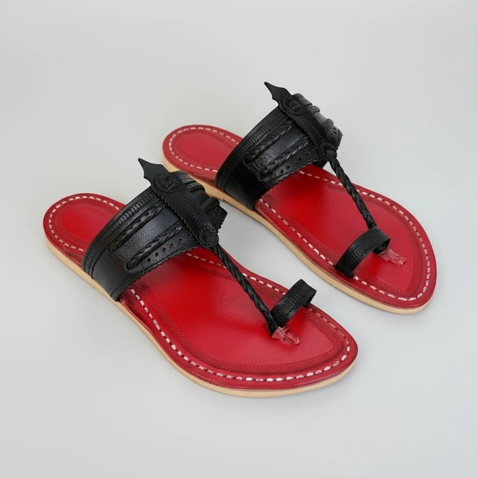 Karagiri Tej Men + Karagiri Liva Women | Leather Kolhapuri Chappal