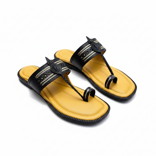 Karagiri  Varchas | Men | Leather Kolhapuri Chappal