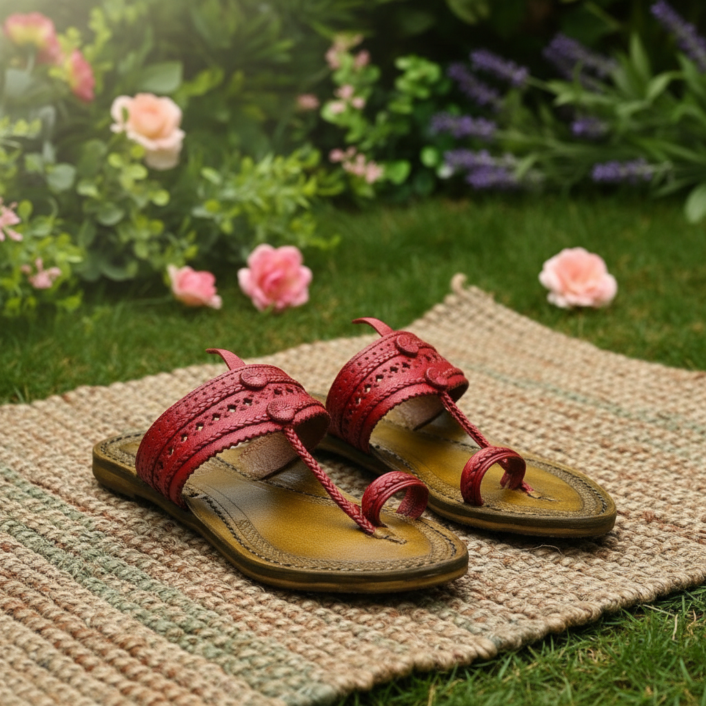 Karagiri Rachna | Women | Leather Kolhapuri Chappal