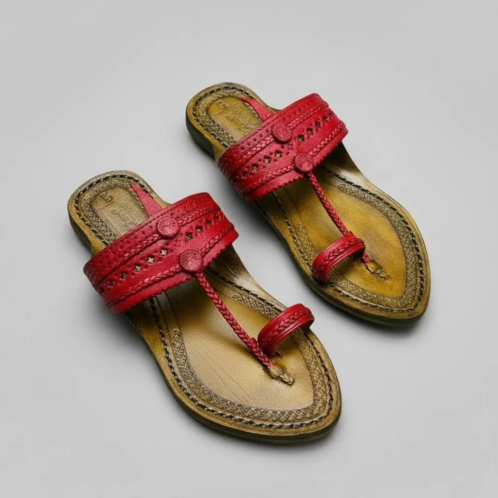 Karagiri Rachna | Women | Leather Kolhapuri Chappal