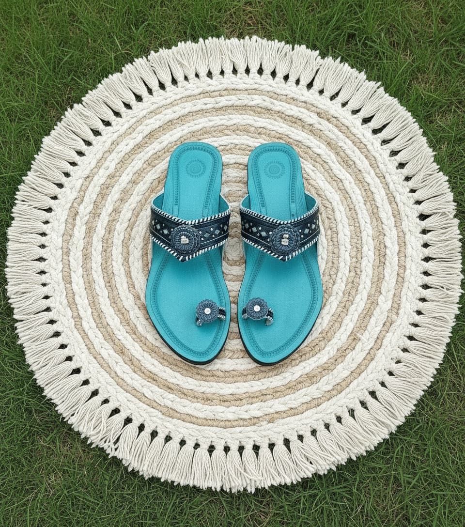 Karagiri  Pankh | Women | Leather Kolhapuri Chappal