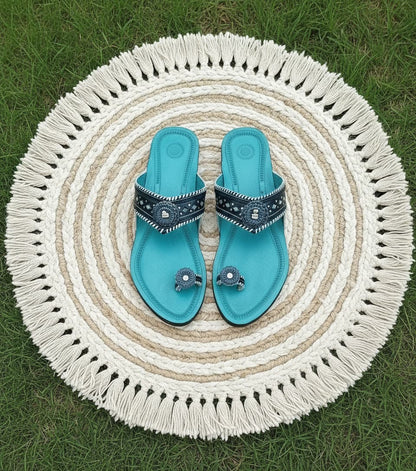 Karagiri  Pankh | Women | Leather Kolhapuri Chappal