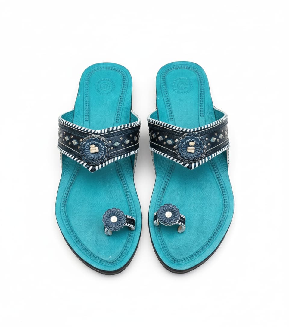 Karagiri  Pankh | Women | Leather Kolhapuri Chappal