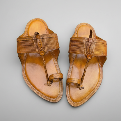 Karagiri  Divya | Men | Leather Kolhapuri Chappal