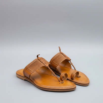 Karagiri  Divya | Men | Leather Kolhapuri Chappal