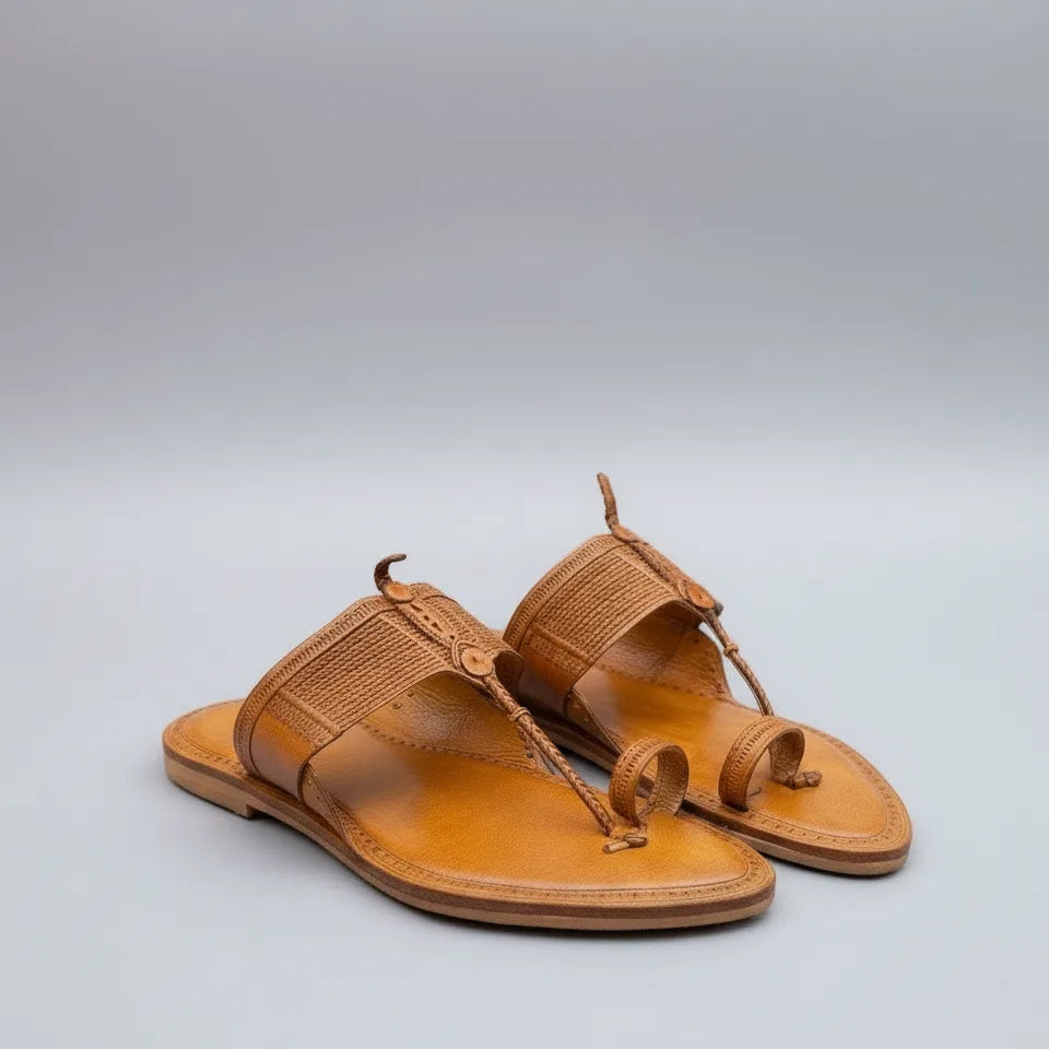 Karagiri  Divya | Men | Leather Kolhapuri Chappal