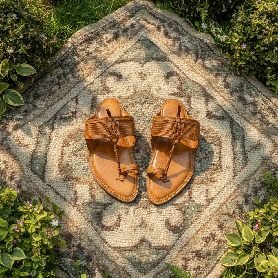 Karagiri  Divya | Men | Leather Kolhapuri Chappal