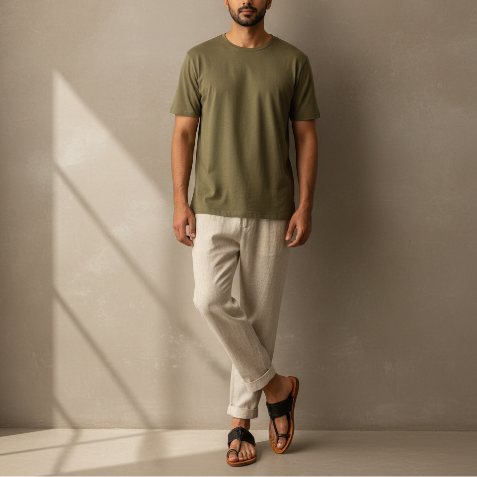 Karagiri  Kaalbind | Men | Leather Kolhapuri Chappal