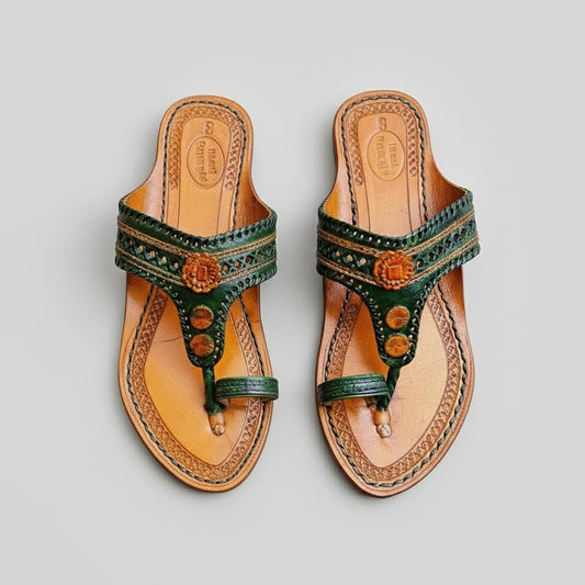 Karagiri  Vaan | Women | Leather Kolhapuri Chappal