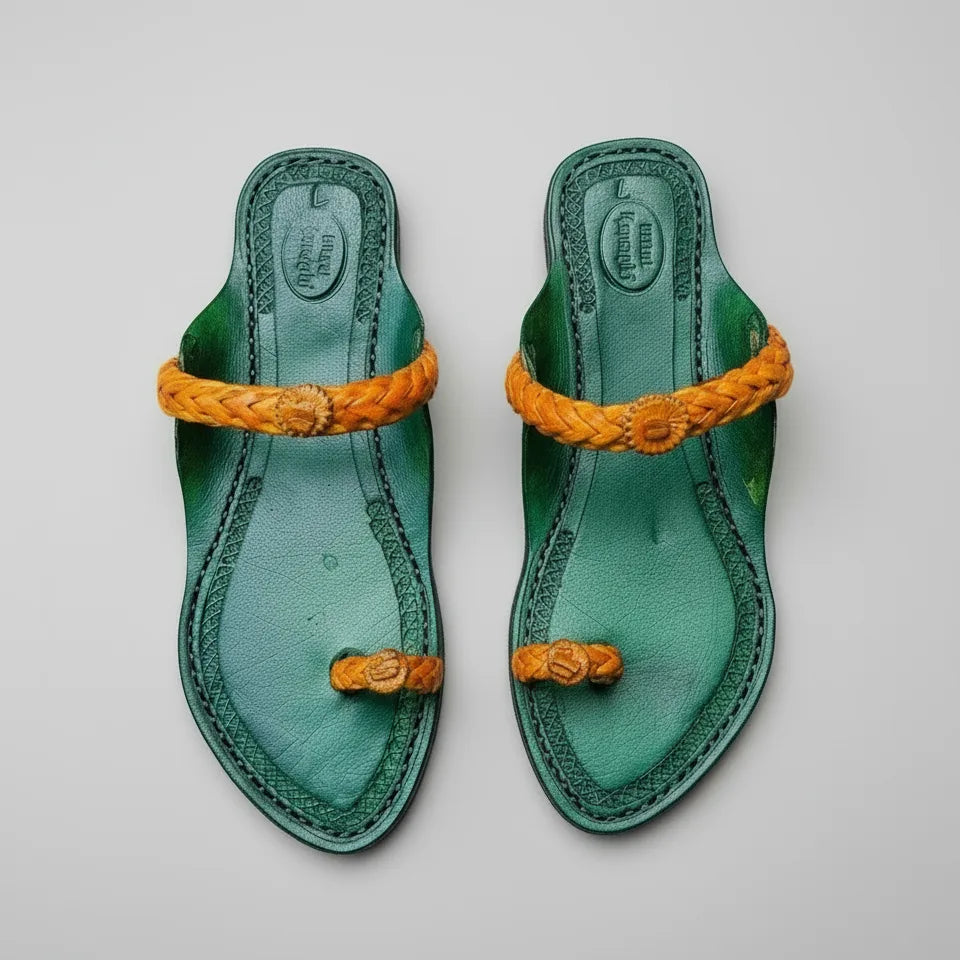 Karagiri Liva | Women | Leather Kolhapuri Chappal