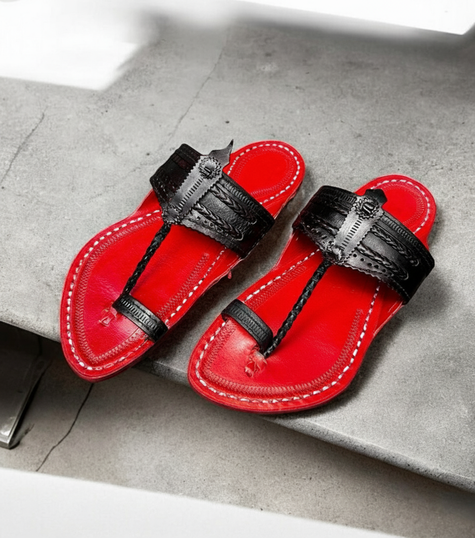 Karagiri Tej | Women | Leather Kolhapuri Chappal