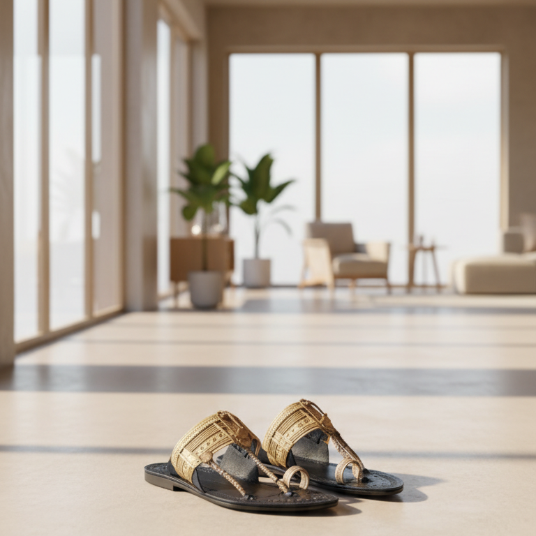 Karagiri  Mukut | Men | Leather Kolhapuri Chappal