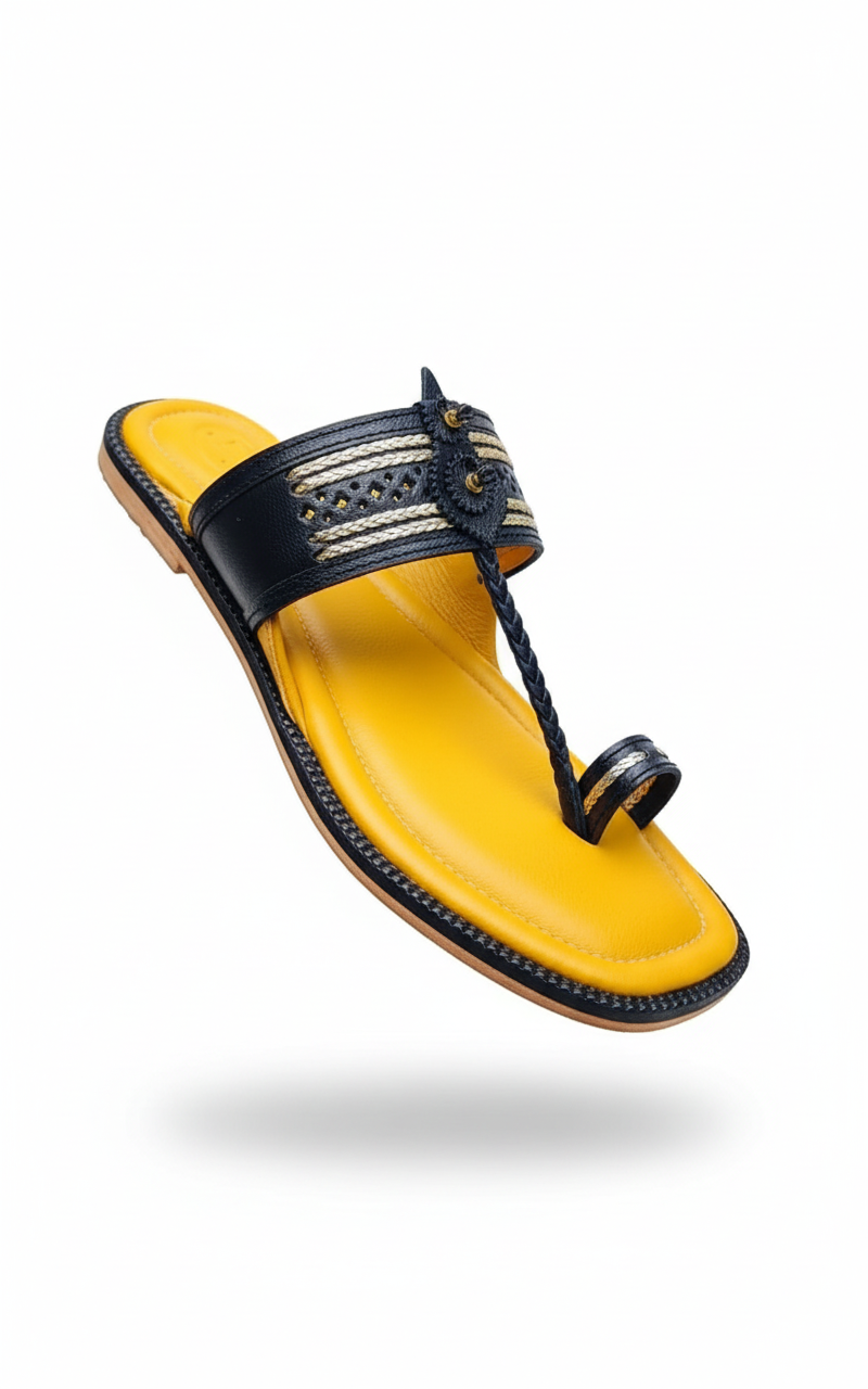 Karagiri  Varchas | Men | Leather Kolhapuri Chappal