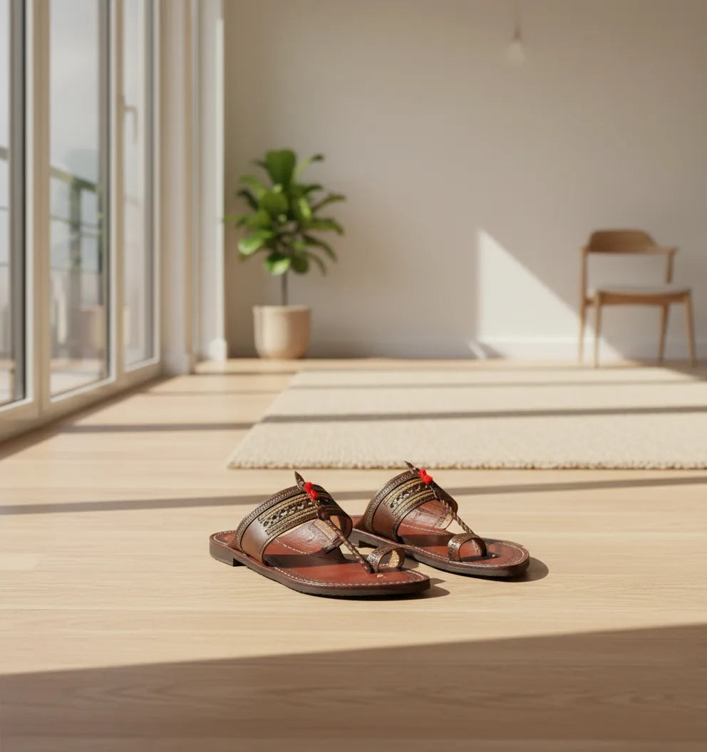 Karagiri  Yuga | Men | Leather Kolhapuri Chappal