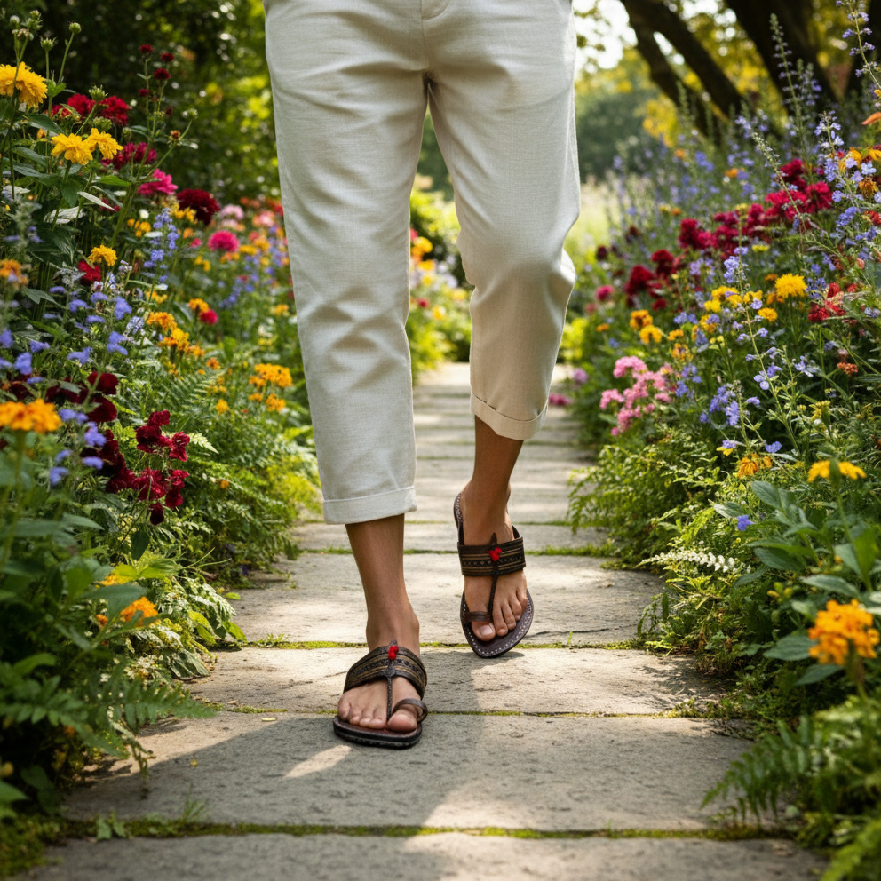 Karagiri  Yuga | Men | Leather Kolhapuri Chappal