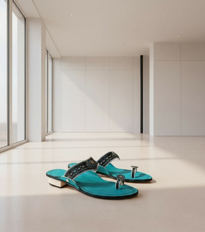 Karagiri  Pankh | Women | Leather Kolhapuri Chappal