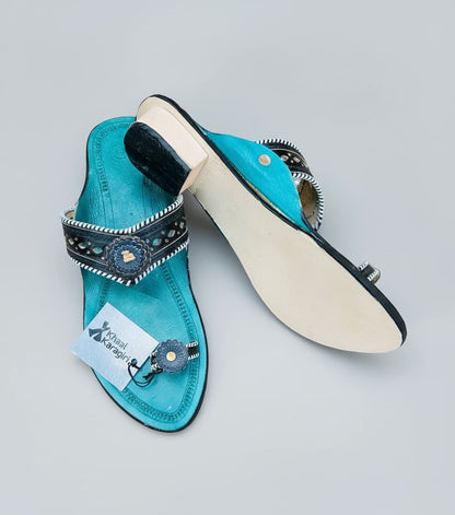 Karagiri  Pankh | Women | Leather Kolhapuri Chappal