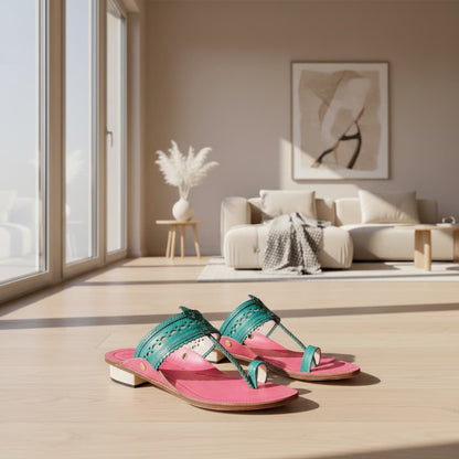 Karagiri  Veva | Women | Leather Kolhapuri Chappal