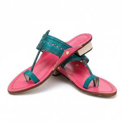 Karagiri  Veva | Women | Leather Kolhapuri Chappal