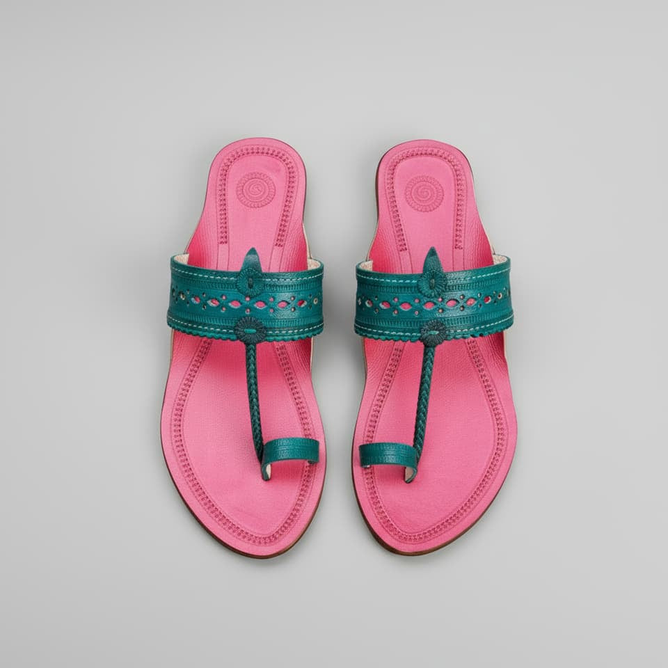 Karagiri  Veva | Women | Leather Kolhapuri Chappal