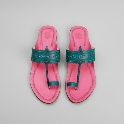 Karagiri  Veva | Women | Leather Kolhapuri Chappal