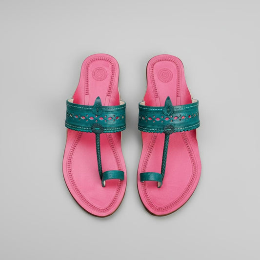 Karagiri  Veva | Women | Leather Kolhapuri Chappal