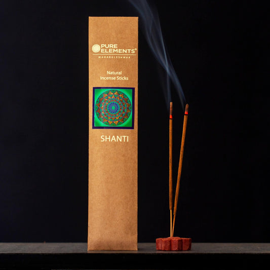 Pure Elements Shanti Incense Sticks 20-pack by NIIRA, calming agarbatti for meditation