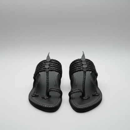 The String Dark Double | Black Kolhapuri