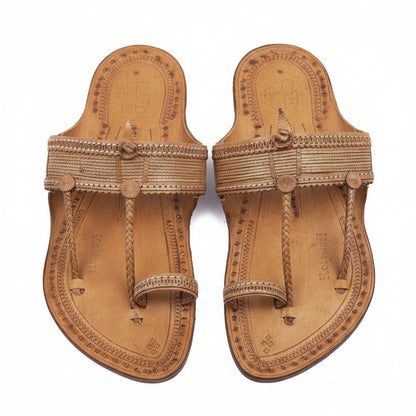 Korakari Authentic Kapshi Men Kolhapuri Chappal