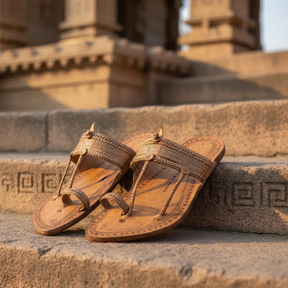Korakari Authentic Kapshi Men Kolhapuri Chappal
