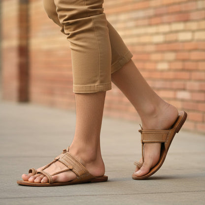 Korakari Authentic Kapshi Men Kolhapuri Chappal