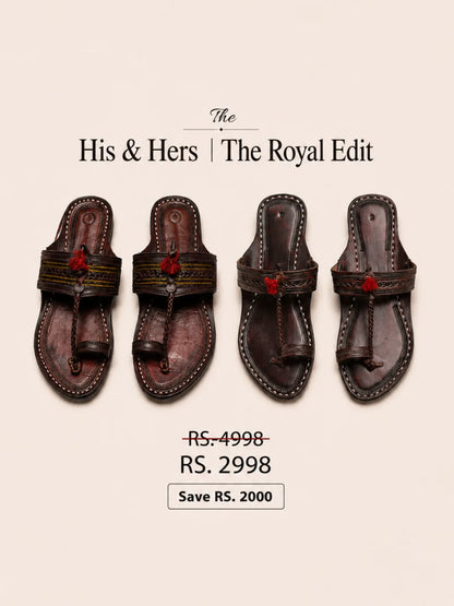 The Royal Women + Royal Kolhapuri Chappal Men