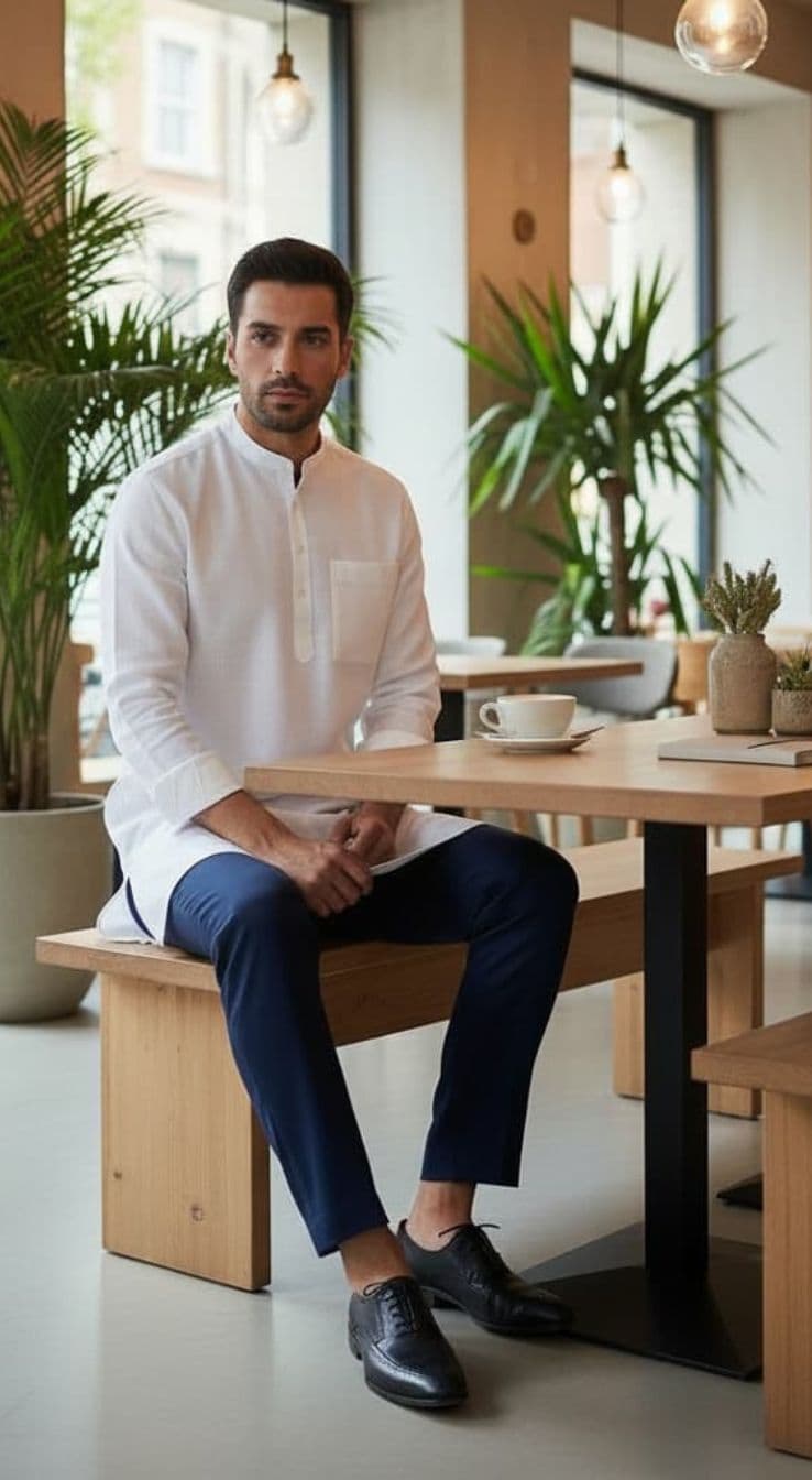 Khaadi White Kurta | Men