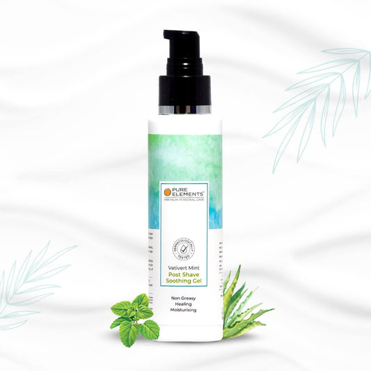 Pure Elements Vetivert Mint Post Shave Soothing Gel, cooling after-shave gel by NIIRA