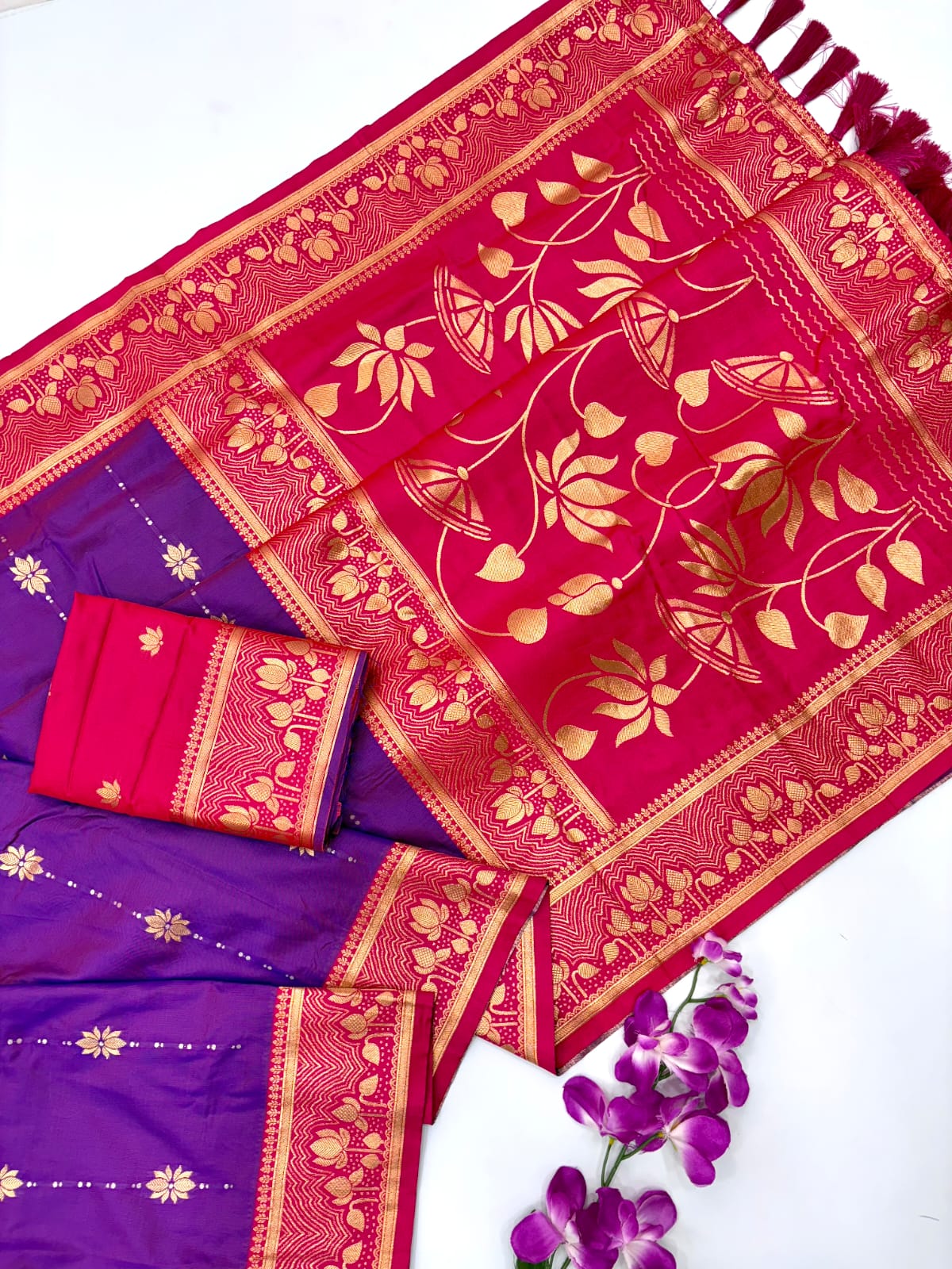 ZariFloré Soft Silk Saree