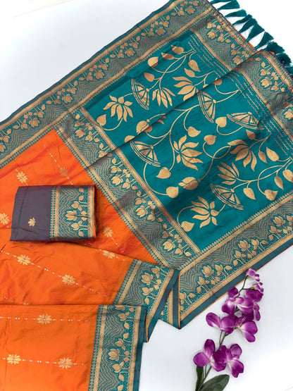 ZariFloré Soft Silk Saree