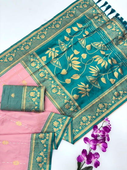 ZariFloré Soft Silk Saree