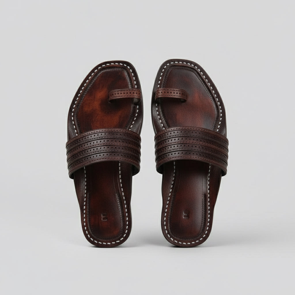 The Toe | Men | Leather Kolhapuri Chappal