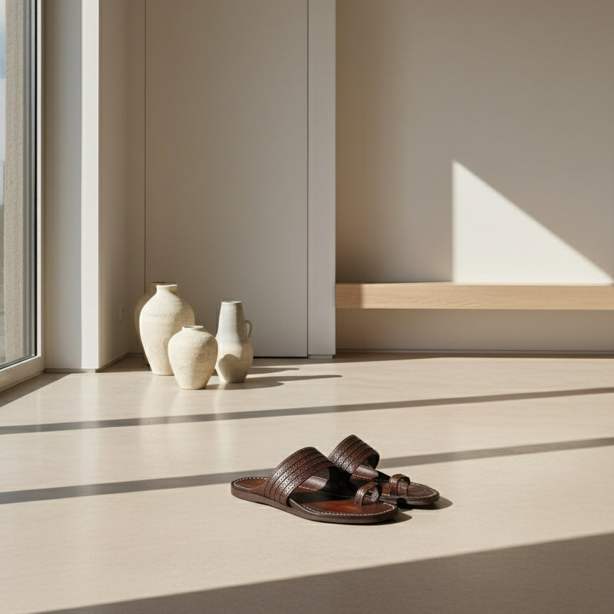 The Toe | Men | Leather Kolhapuri Chappal