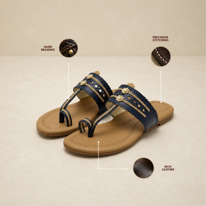 Women Kolhapuri | Flat Steps Super Soft Kols by NIIRA| Stylish & Comfortable | Handmade by Local Artisans