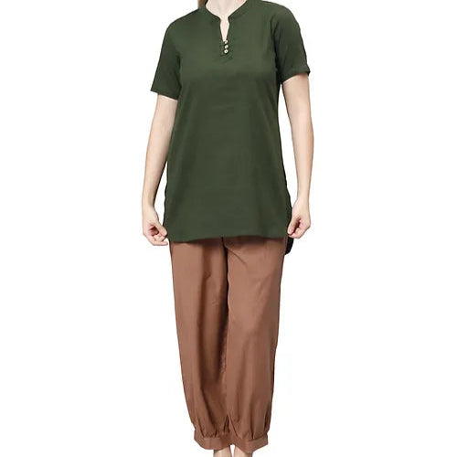 Ethno Fit for Women - Fusion Chinos and Short Kurta Set