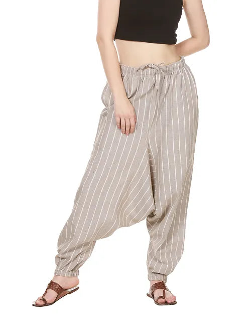 Gypsy Pants ( Stripes ) - Women | Fits Waist 28 to 36 Inches with Elasticated Waist