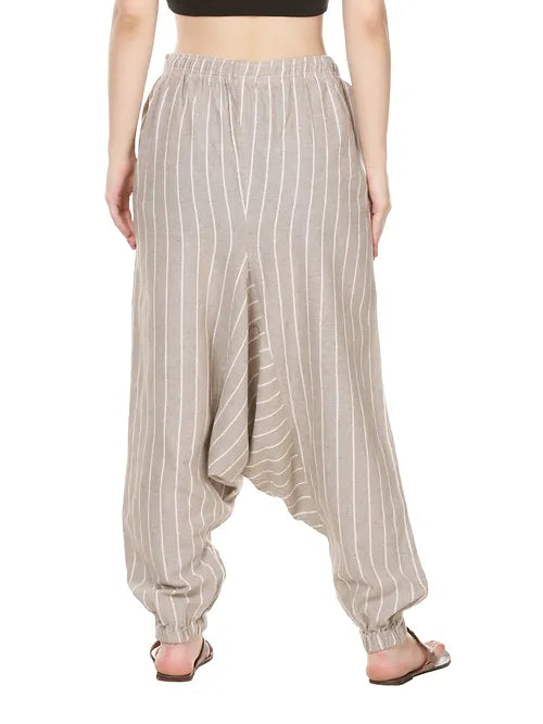 Gypsy Pants ( Stripes ) - Women | Fits Waist 28 to 36 Inches with Elasticated Waist