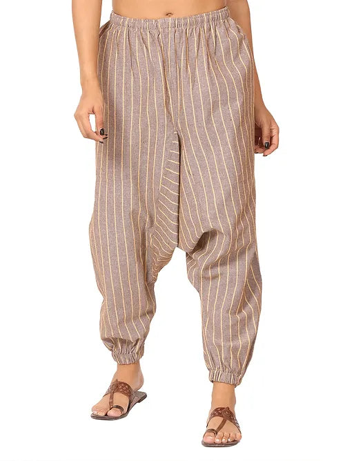 Gypsy Pants ( Stripes ) - Women | Fits Waist 28 to 36 Inches with Elasticated Waist