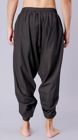 Dhoti Drapers with Border for Men -black